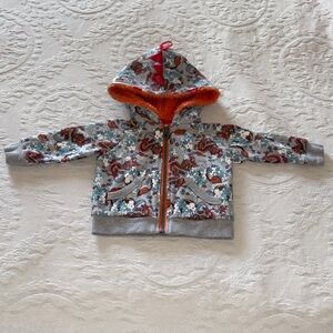 Gently loved Gray Zip up Dragon Print Hoodie Truly Scrumptious by Heidi Klum
